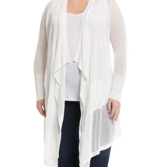 Melissa McCarthy Sweaters - Melissa McCarthy Flyaway Cardigan/Coverup 2x